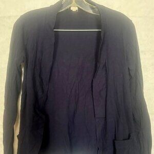 Women's J Crew Dark Blue Cardigan with Pockets Size XS
